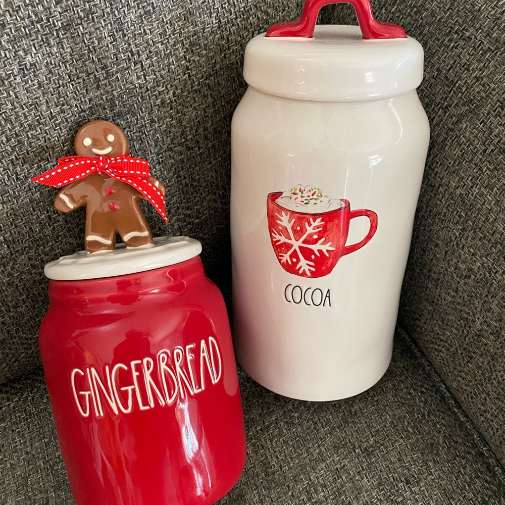 Rae Dunn gingerbread and cocoa canister